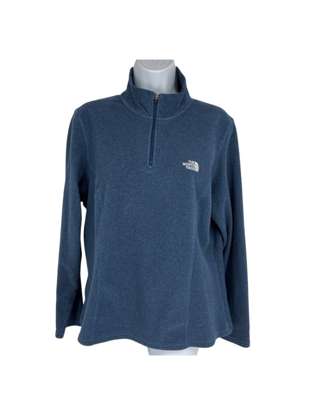 The North Face Womens Blue 1/4 Zip Fleece Pullover Size Large